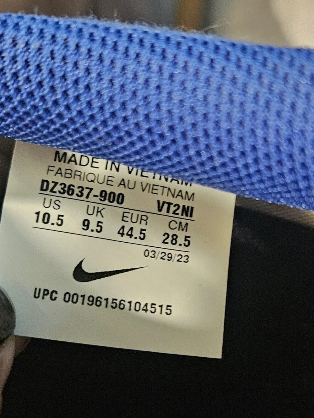 Nike Royal Blue & White Air Force1 Lace Up Men's Size 10.5 Great Condition